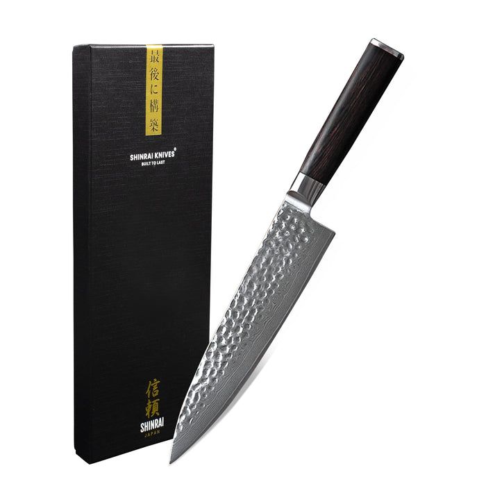Shinrai Japan - Hammered Damast BR - Damascus Koksmes 20 cm