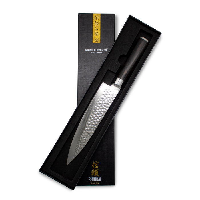 Shinrai Japan - Hammered Damast BR - Damascus Koksmes 20 cm