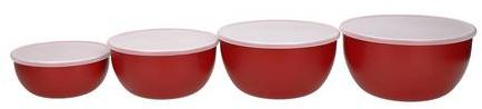 KitchenAid Beslagkom | Mengkom Core Keizerrood - met deksels - 4 Stuks