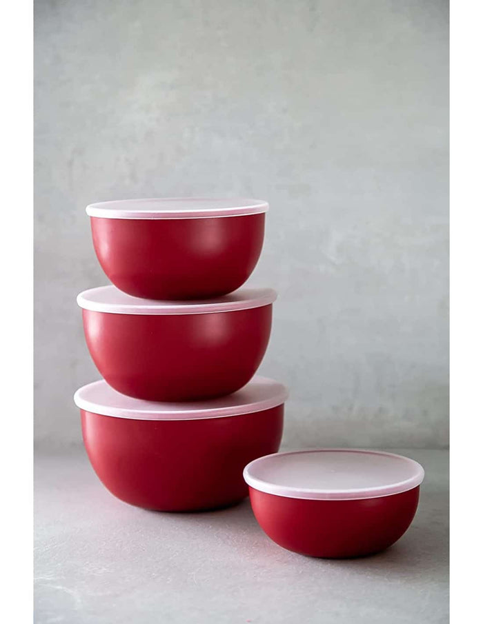 KitchenAid Beslagkom | Mengkom Core Keizerrood - met deksels - 4 Stuks