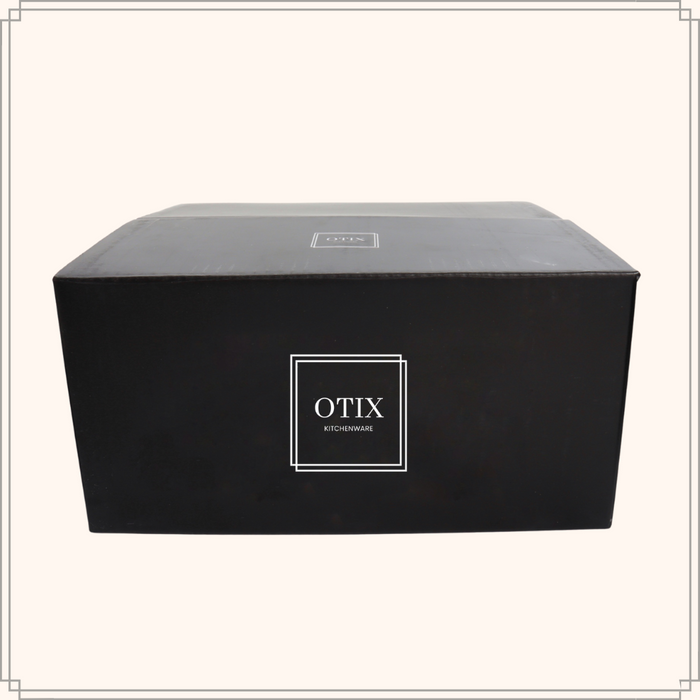OTIX Gebaksbordjes Taart 4 stuks Wit 19cm Marmer