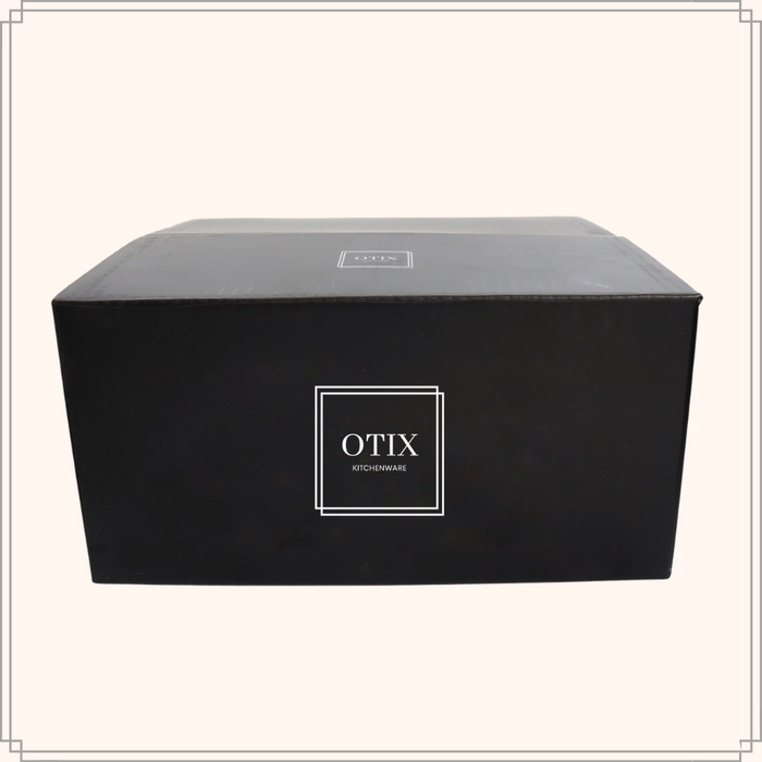 OTIX Slakom Saladeschaal met Slacouvert Zwart Set Bamboe 21 cm met...