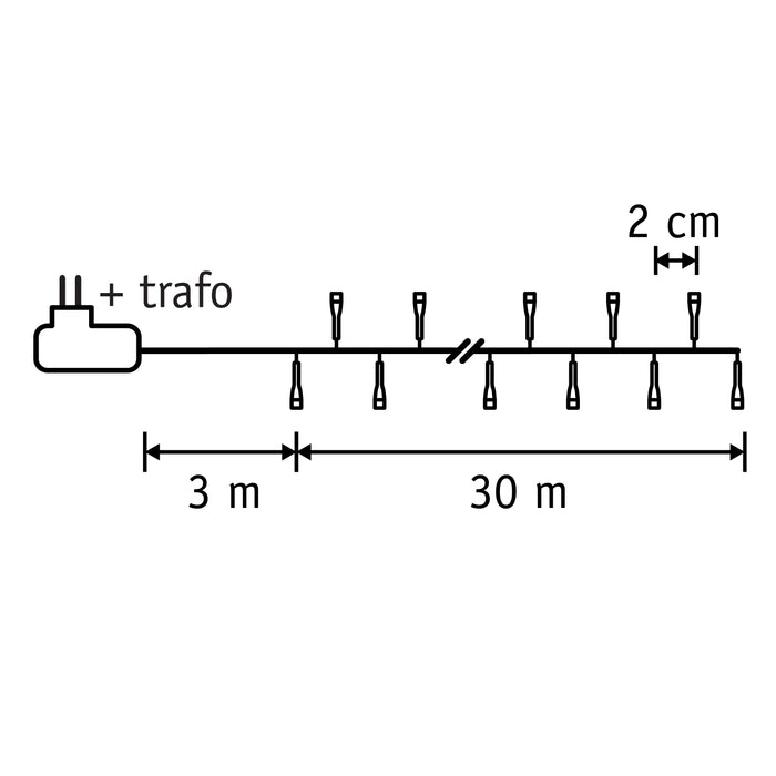 Luca Smart Lighting Snake Kerstboomverlichting met 1500 LED – L3000 cm
