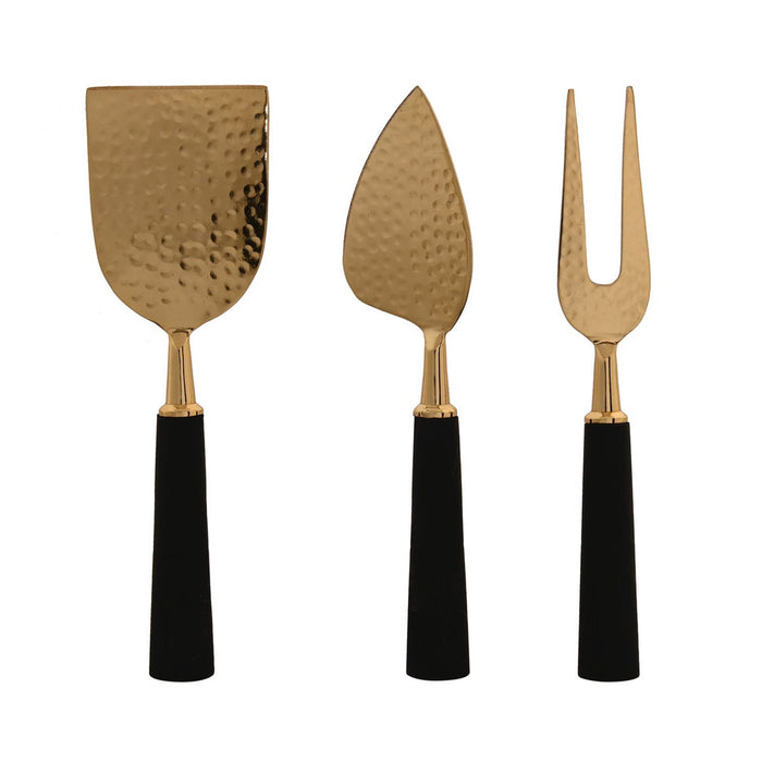Kaas messen set van 3 Glam - Goud | Zwart