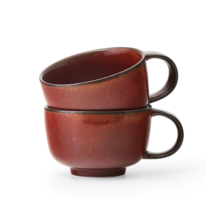 Audo Copenhagen New Norm Dinnerware mok met oor set van 2 donker