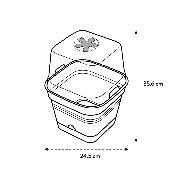 elho Green Basics Kweekpot B 25 x B 25 cm - Zwart