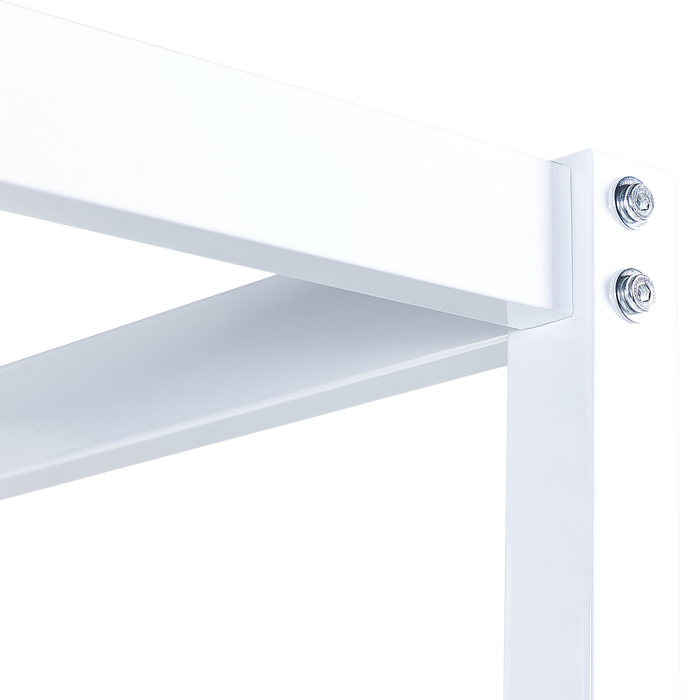Beliani - LESTARDS - Hemelbed - Wit - 180 x 200 cm - Staal