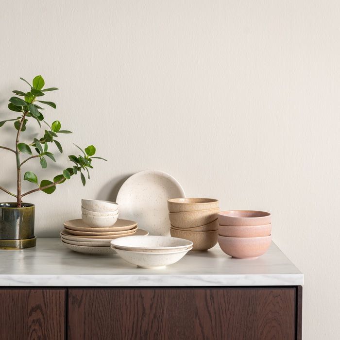 by fonQ Mixed Ceramics Kommen 4st. - Ø 11 cm - Crème
