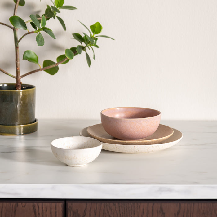 by fonQ Mixed Ceramics Dinerborden 4st. - Ø 26,5 cm - Crème