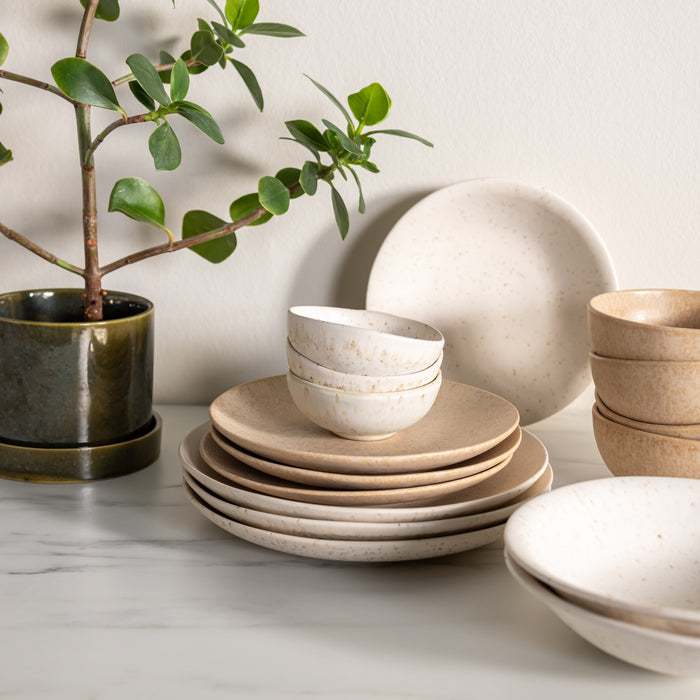 by fonQ Mixed Ceramics Kommen 4st. - Ø 11 cm - Crème