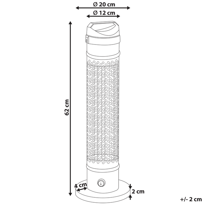 Beliani - KRAKATOA - Terrasverwarmer - Zwart - Aluminium
