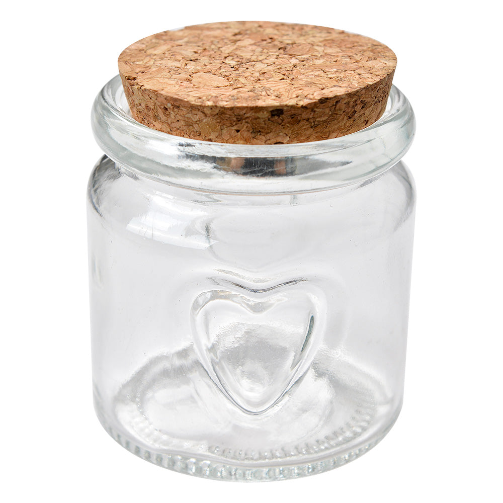 Clayre & Eef Voorraadpot  Ø 6x7 cm Transparant Glas Voorraadbus