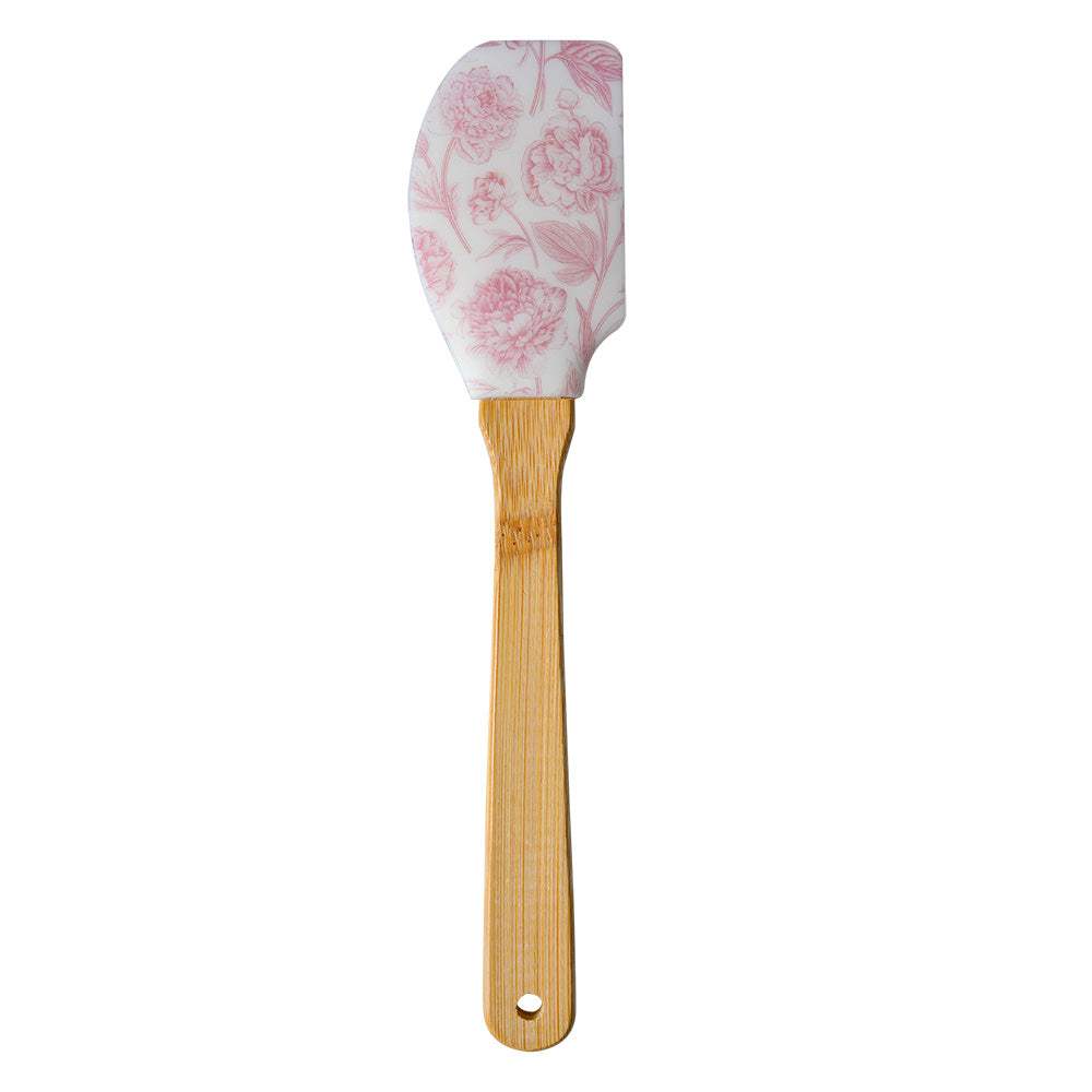Clayre & Eef Spatel  26x6 cm Wit Roze Siliconen Bloemen