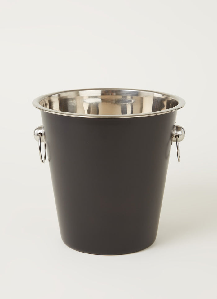 Champagne Wijn koeler – RVS – Zwart – Ø 22 X H21 CM