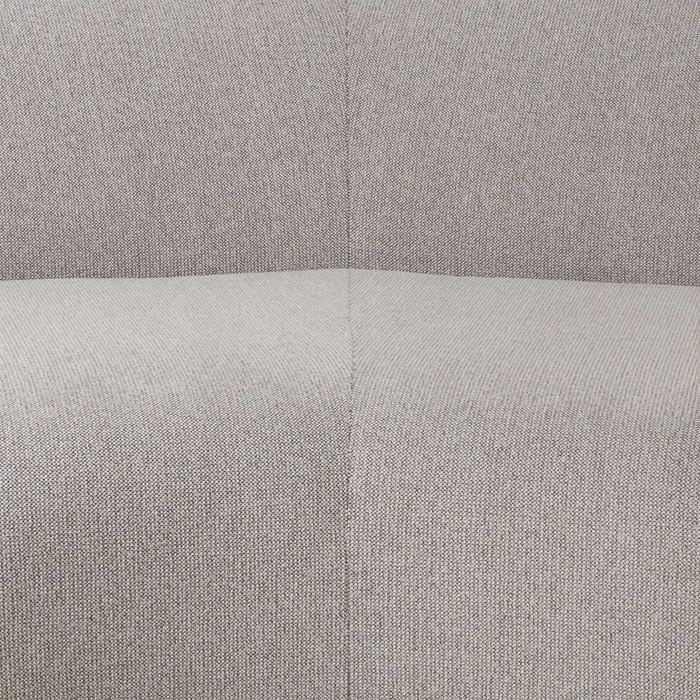 HKliving Jax Bank Element - Middenstuk Rond - Geweven Stof - Naturel Melange