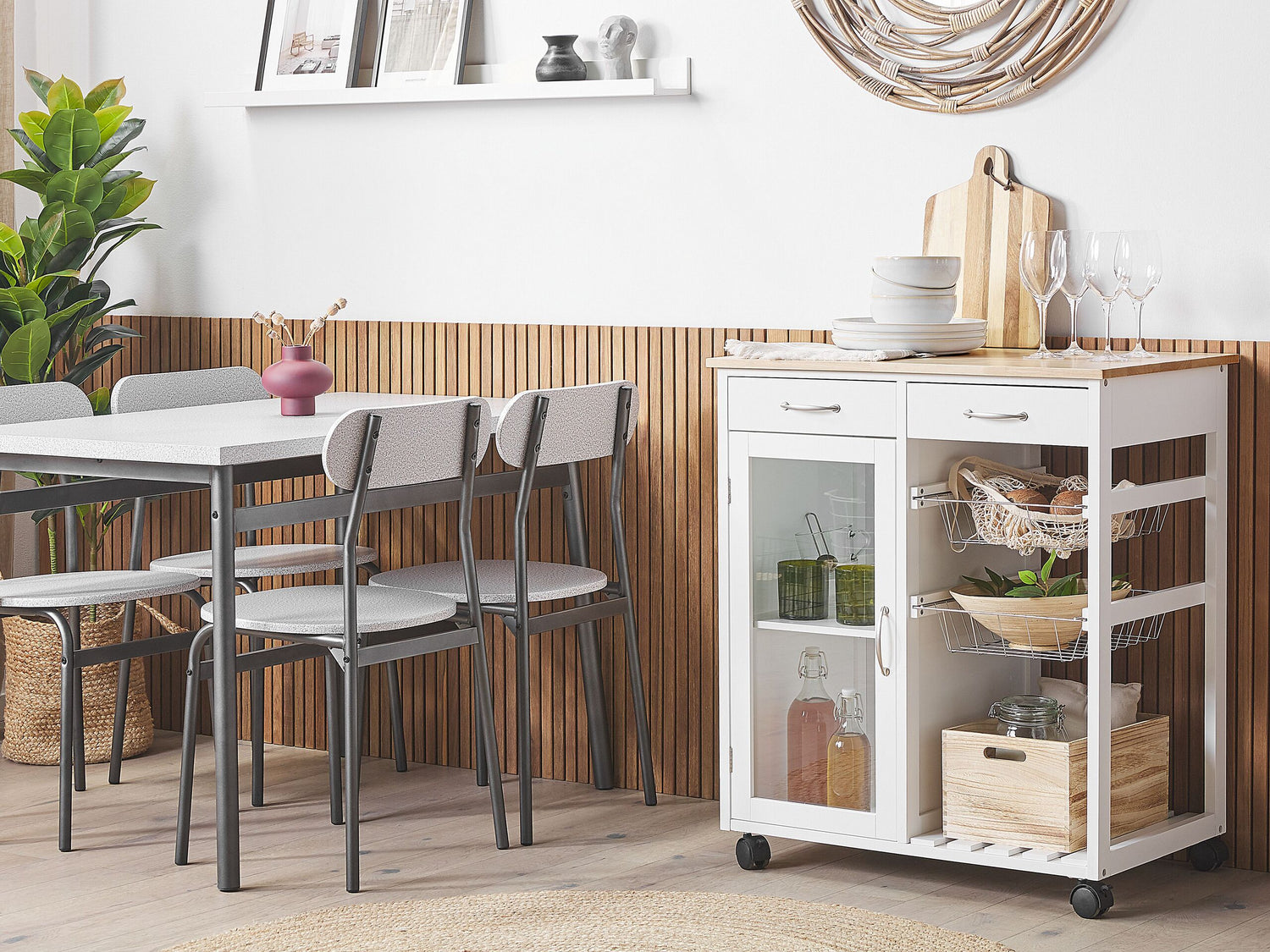 Beliani - BOVES - Keukentrolley - Wit - MDF