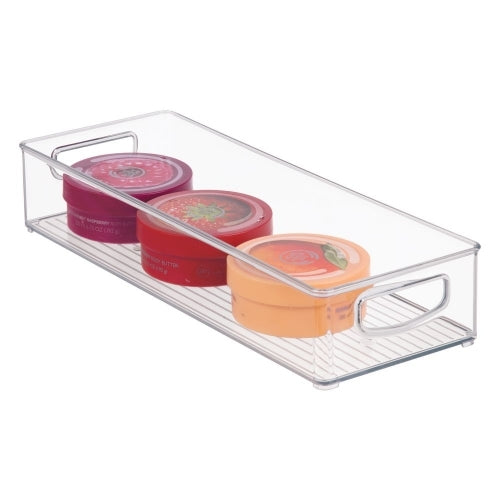 Opbergbox met Handvaten, 15.2 x 40.6 x 7.6 cm, Stapelbaar, Kunststof,