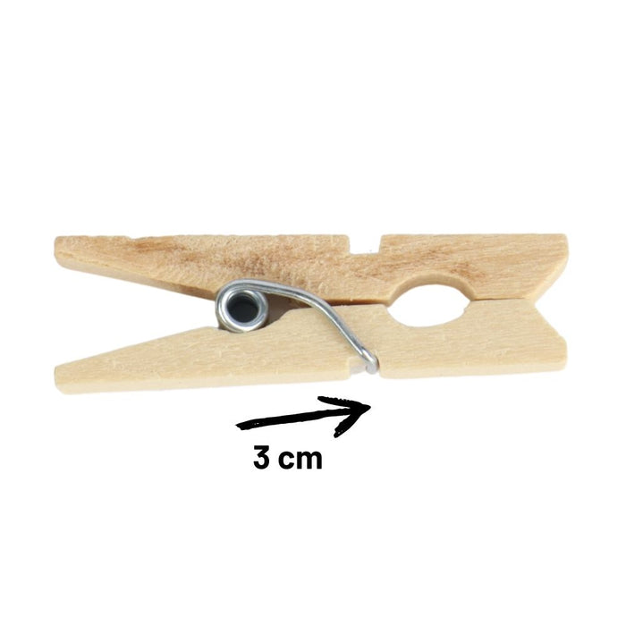 Orange85 Mini Wasknijpers Hout 3 cm 50 stuks
