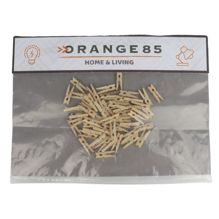 Orange85 Mini Wasknijpers Hout 3 cm 50 stuks