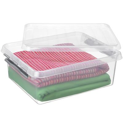 Q-LINE OPBERGBOX 25L TRANSPARANT METAAL 50 x 40 x 18 cm