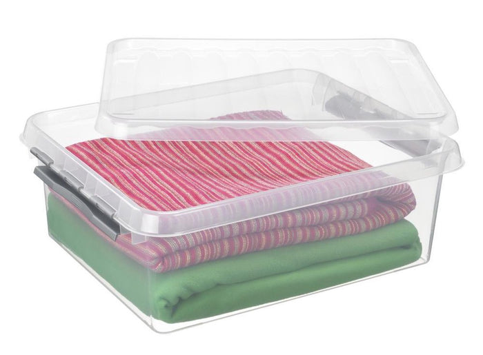 Q-LINE OPBERGBOX 25L TRANSPARANT METAAL 50 x 40 x 18 cm