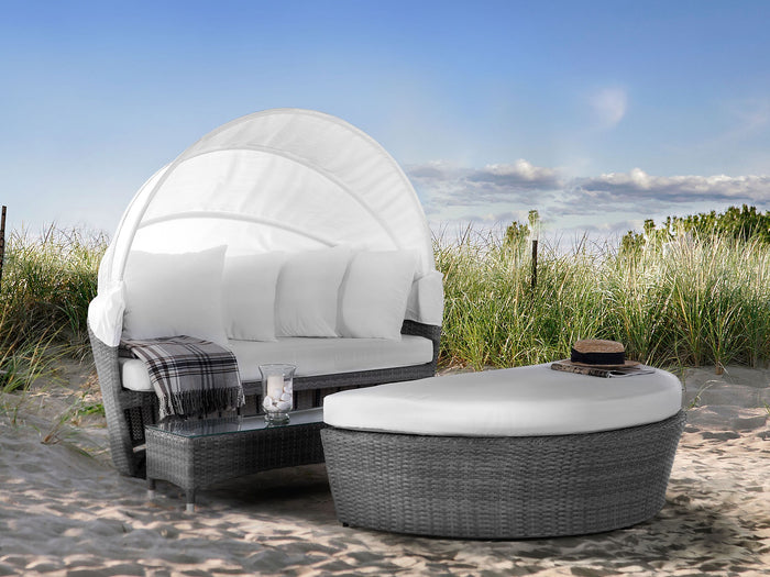 Beliani - SYLT LUX - Zonne-eiland - Grijs - PE rotan