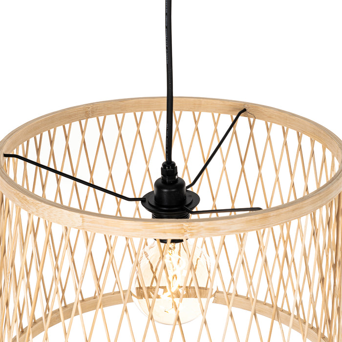 QAZQA Landelijke buiten hanglamp rotan 3-lichts - Calamus