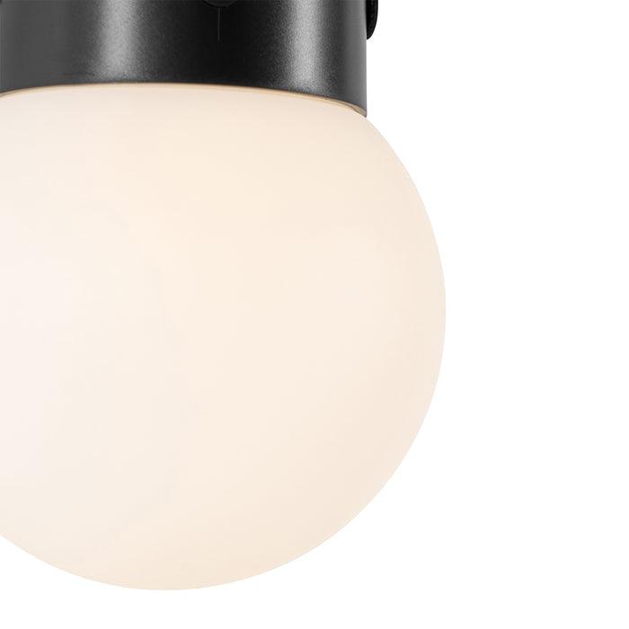 QAZQA Buiten hanglamp zwart incl. LED 3-staps dimbaar solar -