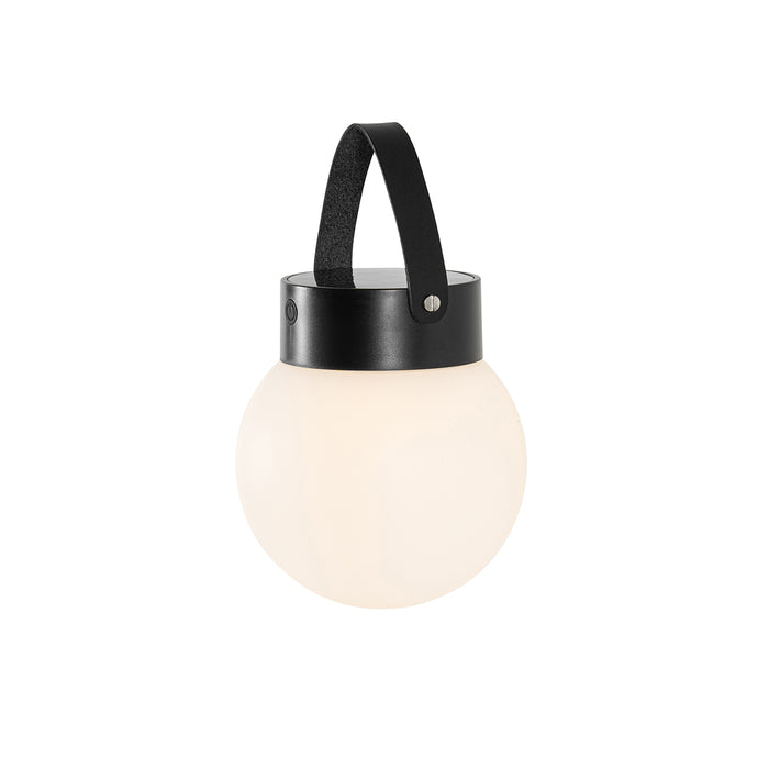 QAZQA Buiten hanglamp zwart incl. LED 3-staps dimbaar solar -