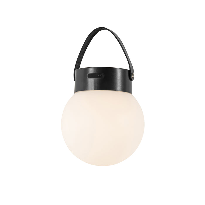 QAZQA Buiten hanglamp zwart incl. LED 3-staps dimbaar solar -
