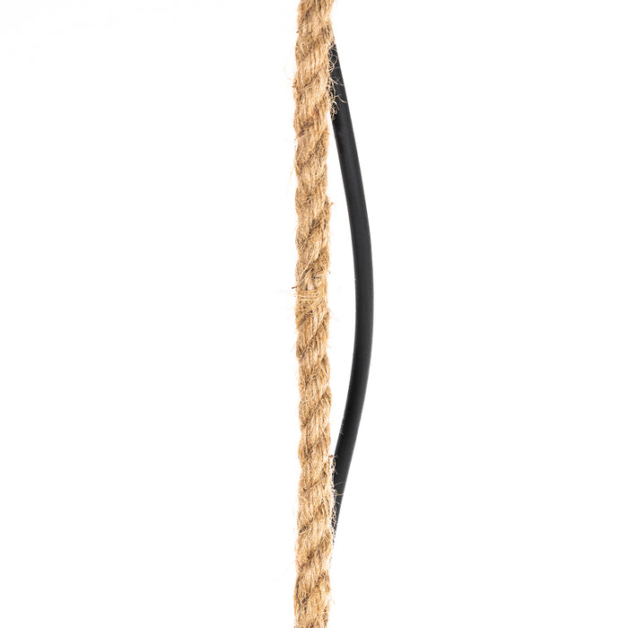 QAZQA Landelijke buiten hanglamp zwart rotan 25 cm - Calamus