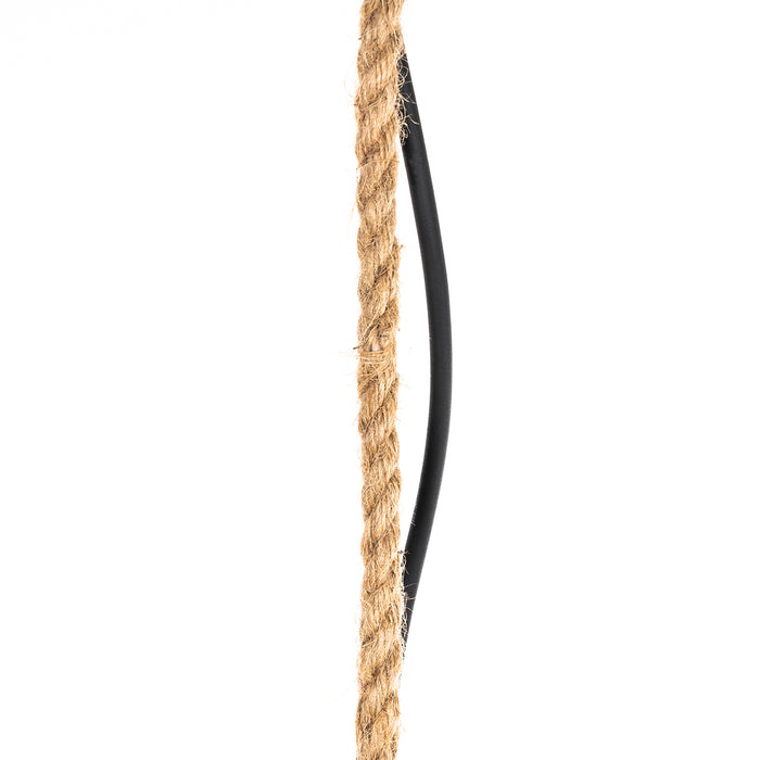 QAZQA Landelijke buiten hanglamp rotan 40x55 cm - Calamus