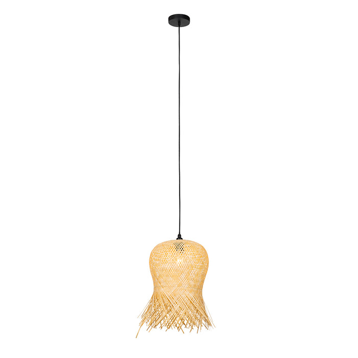 QAZQA Oosterse buiten hanglamp bamboe IP44 - Carlos