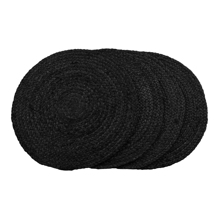 Artichok Milly jute placemat donkergrijs - set van 4 - Ø 38 cm
