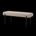 Artichok Marianna gestoffeerd bankje taupe - 100 x 42,5 cm