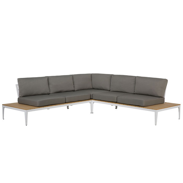 Beliani - POSITANO - Loungeset voor 5 - Grijs - Kunsthout