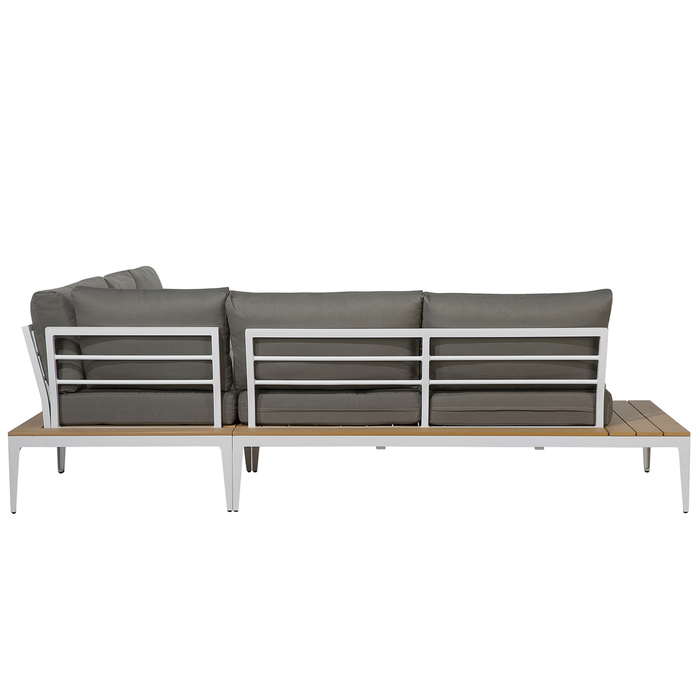 Beliani - POSITANO - Loungeset voor 5 - Grijs - Kunsthout