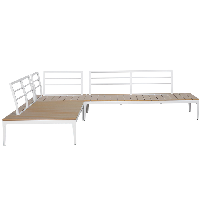 Beliani - POSITANO - Loungeset voor 5 - Grijs - Kunsthout