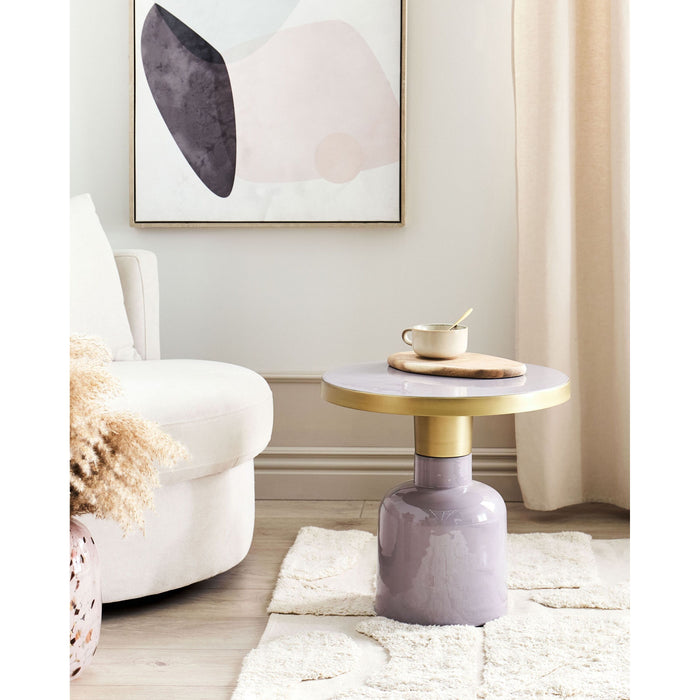 Beliani - LOMITA - Bijzettafel - Violet - Metaal