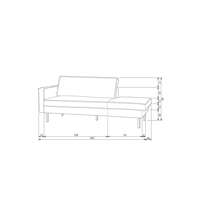WOOOD Rodeo Daybed Links - Polyester - Pistache - 85x203x86