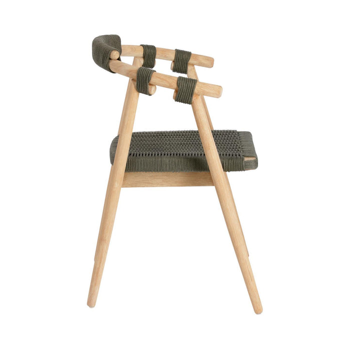 Kave Home - Majela stoel in massief 100% FSC eucalyptus met eiken