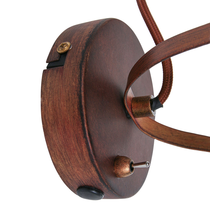 Steinhauer - Paco - wandlamp 1 lichts spot - bruin
