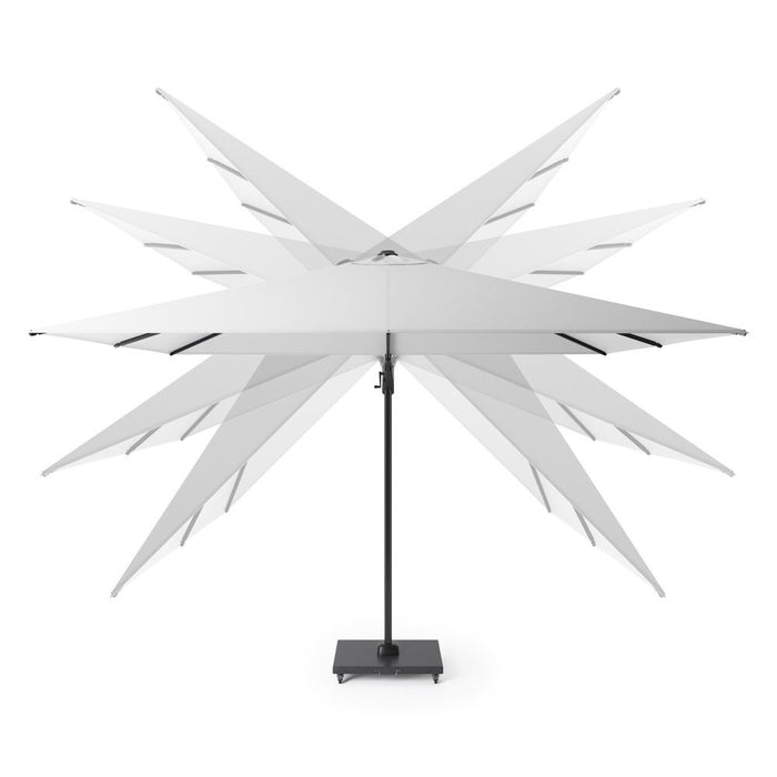 Platinum Challenger T² zweefparasol 300x300 cm Light Grey + Premium