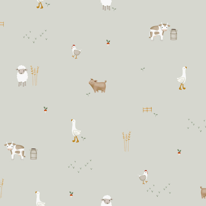 Little Dutch Little Farm Behang Kinderkamer - Dieren - 10mx52cm -