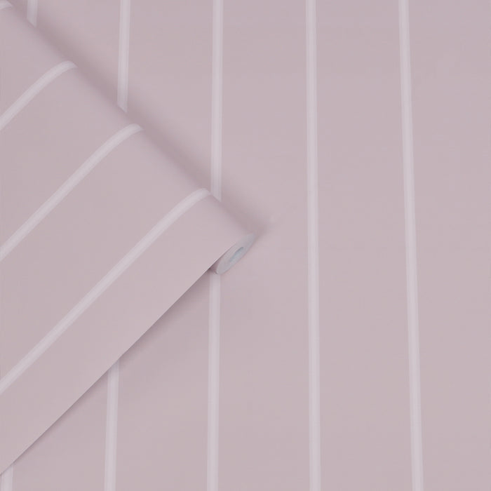 Laura Ashley Saltram Stripe Behang - Streep - 10mx52cm - Roze