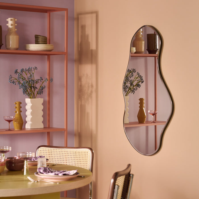 ferm LIVING Pond Spiegel - Large - Dark Chrome Frame