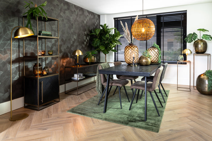 Light&living Side table 150x40x70 cm CHISA hout zwart-ant brons