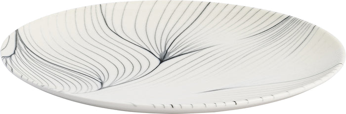 Lite-Body Hermes Dinerborden - Set van 6 stuks - Ø26 cm - Wit reliëf