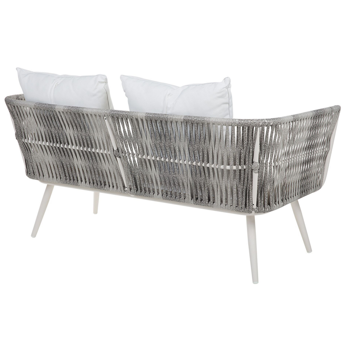 Beliani - RAGUSA - Loungeset voor 4 - Wit - PE rotan