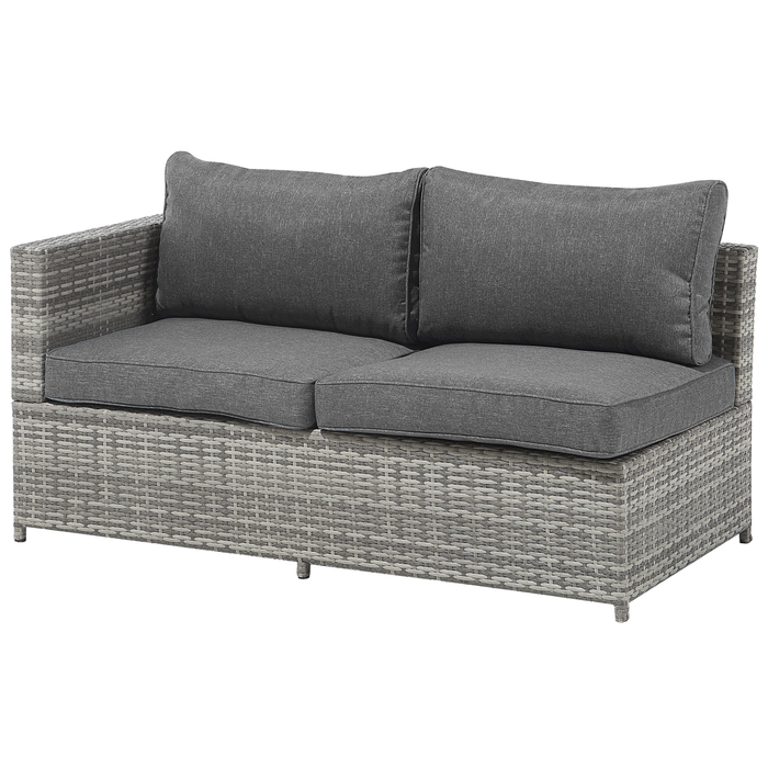 Beliani - AVOLA - Loungeset voor 4 - Grijs - PE rotan